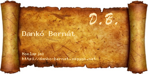 Dankó Bernát névjegykártya